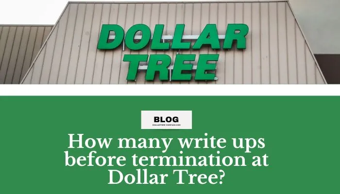 How many write ups are there before termination at Dollar Tree?